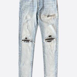Amiri Light Indigo Camouflage Patch MX1 Jeans